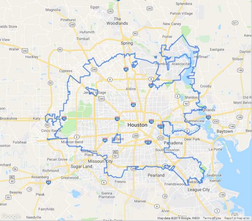 Houston Map - Urban Lofts Townhomes